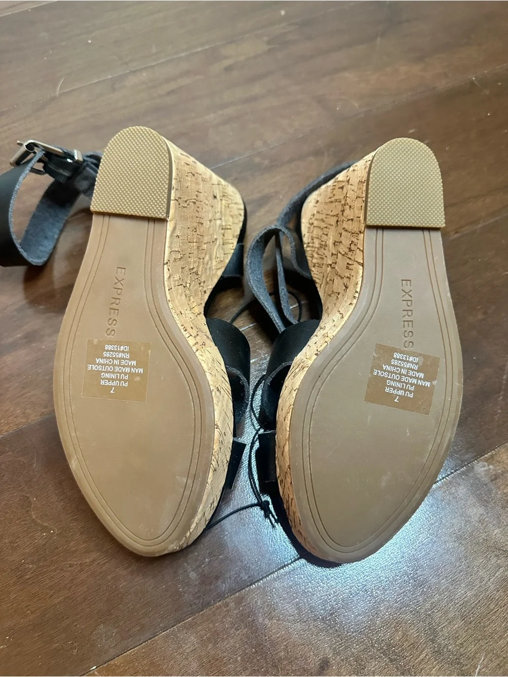 Express Black Crisscross Strap Slingback Sandals